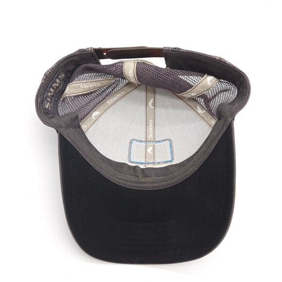 Simms Fishing Product Snapback Mesh Hat Trucker Gray Ball Cap Young Life Bozeman - Picture 6 of 7